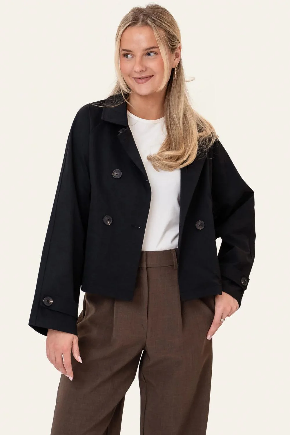 LunaIc Trenchcoat Black - Image 3