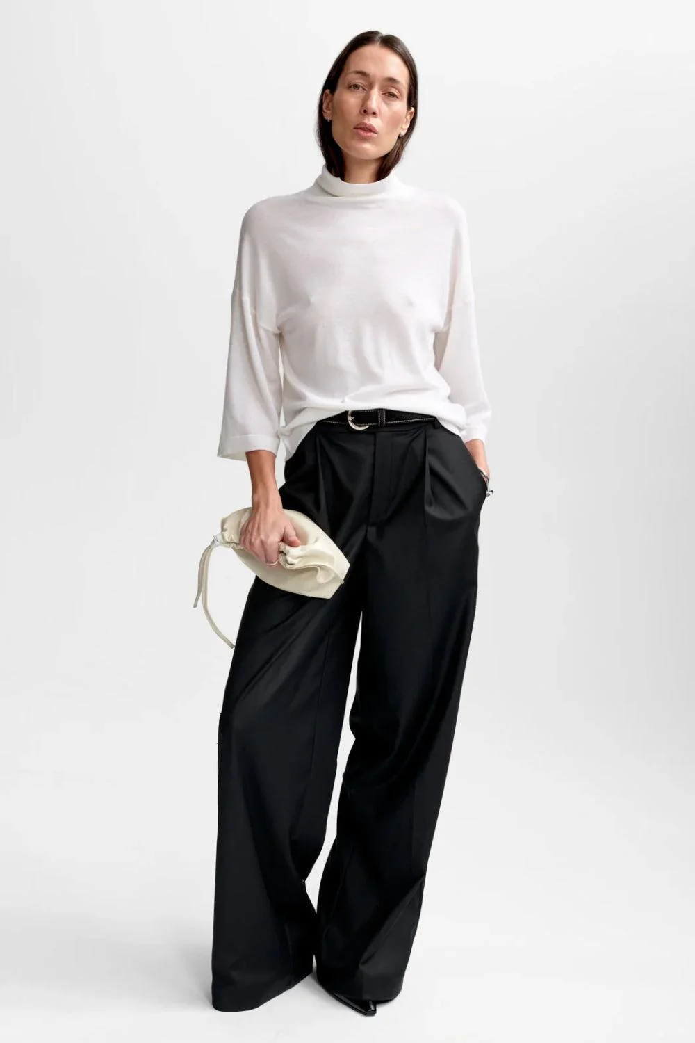 Tia Merino Knit Knitwear White - Image 2