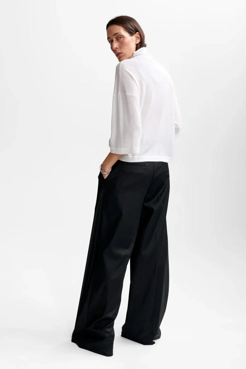 Tia Merino Knit Knitwear White - Image 3