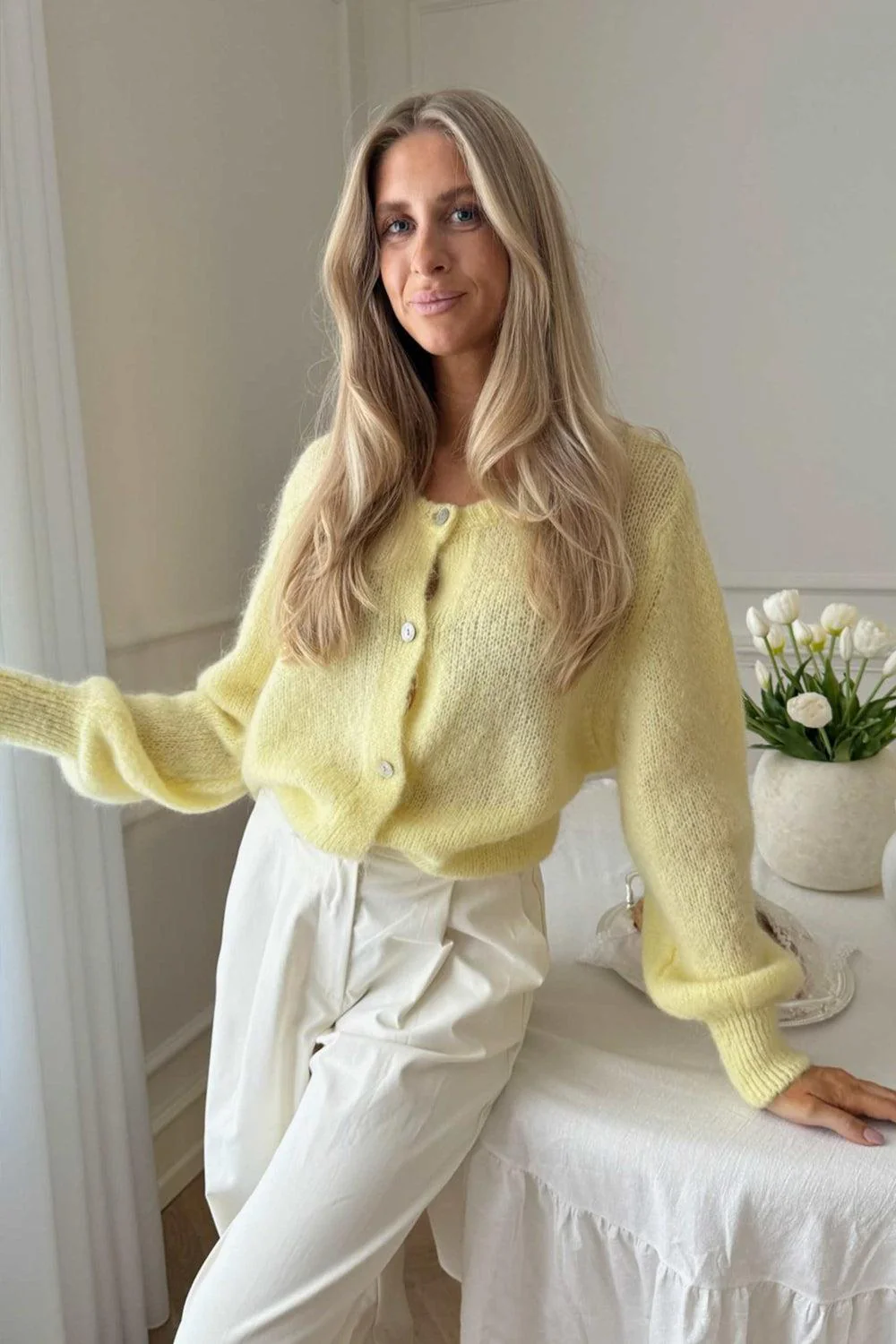 Ida Cardigan Yellow - Image 2