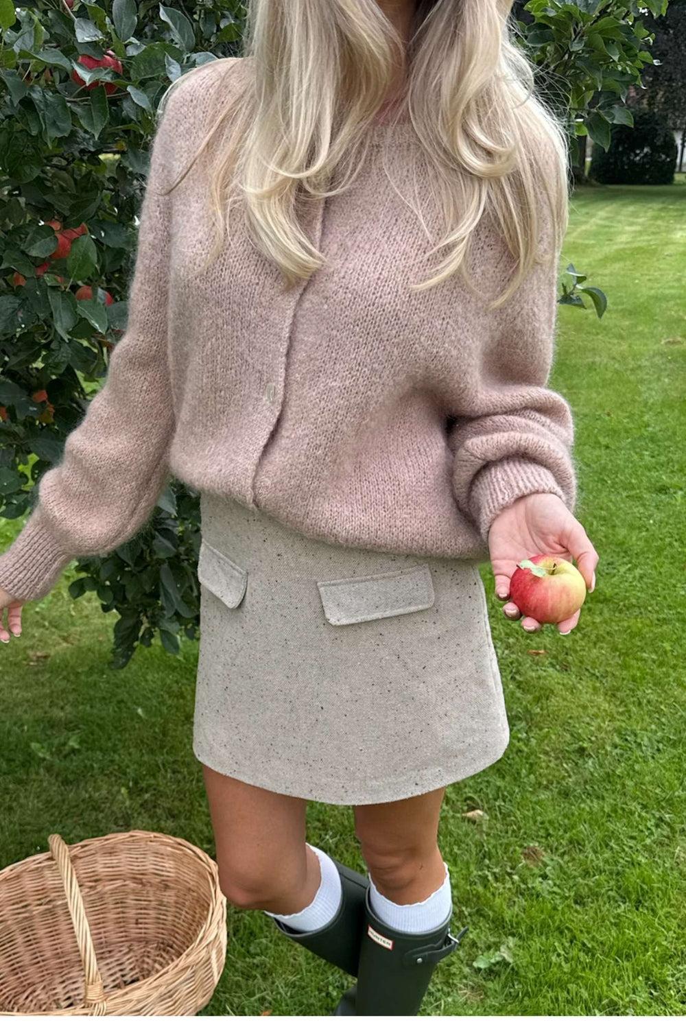Ida Cardigan Dark Beige - Image 3