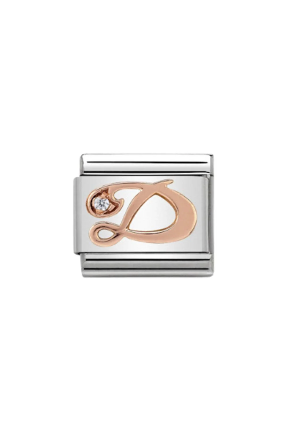 LETTERS 9k rose gold and CZ - Image 4