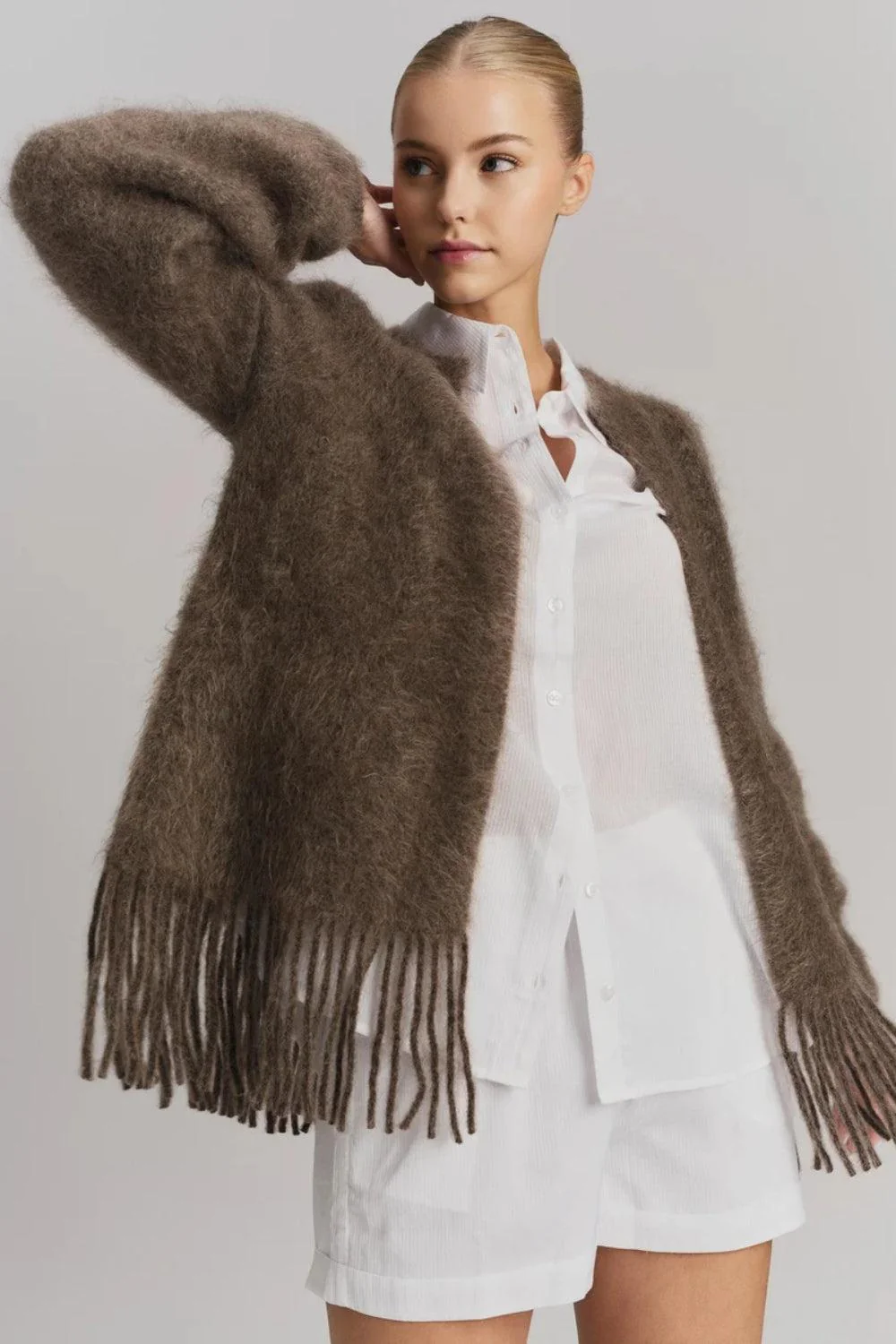 Fidele Chunky Cardigan Brown - Image 2
