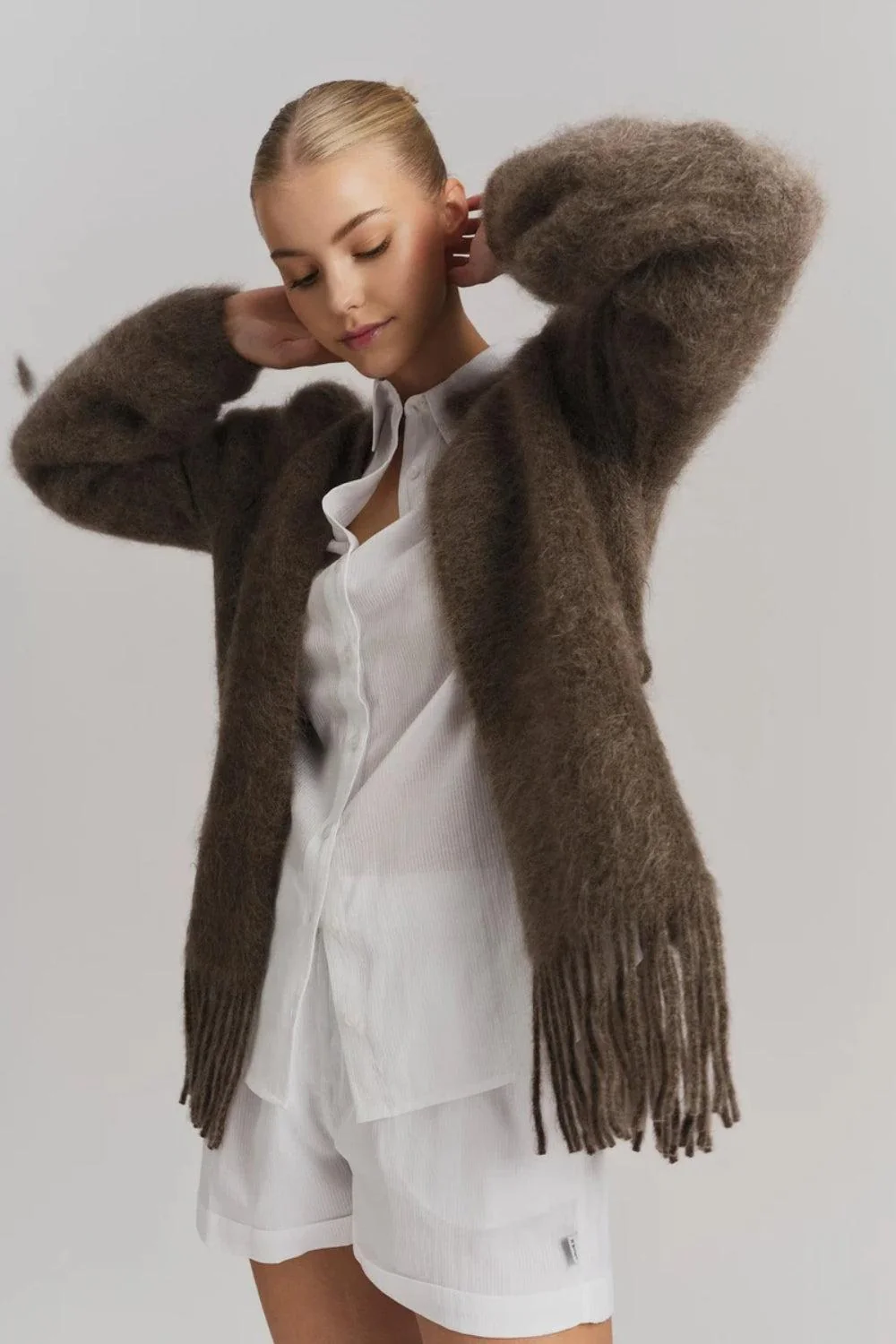Fidele Chunky Cardigan Brown - Image 5