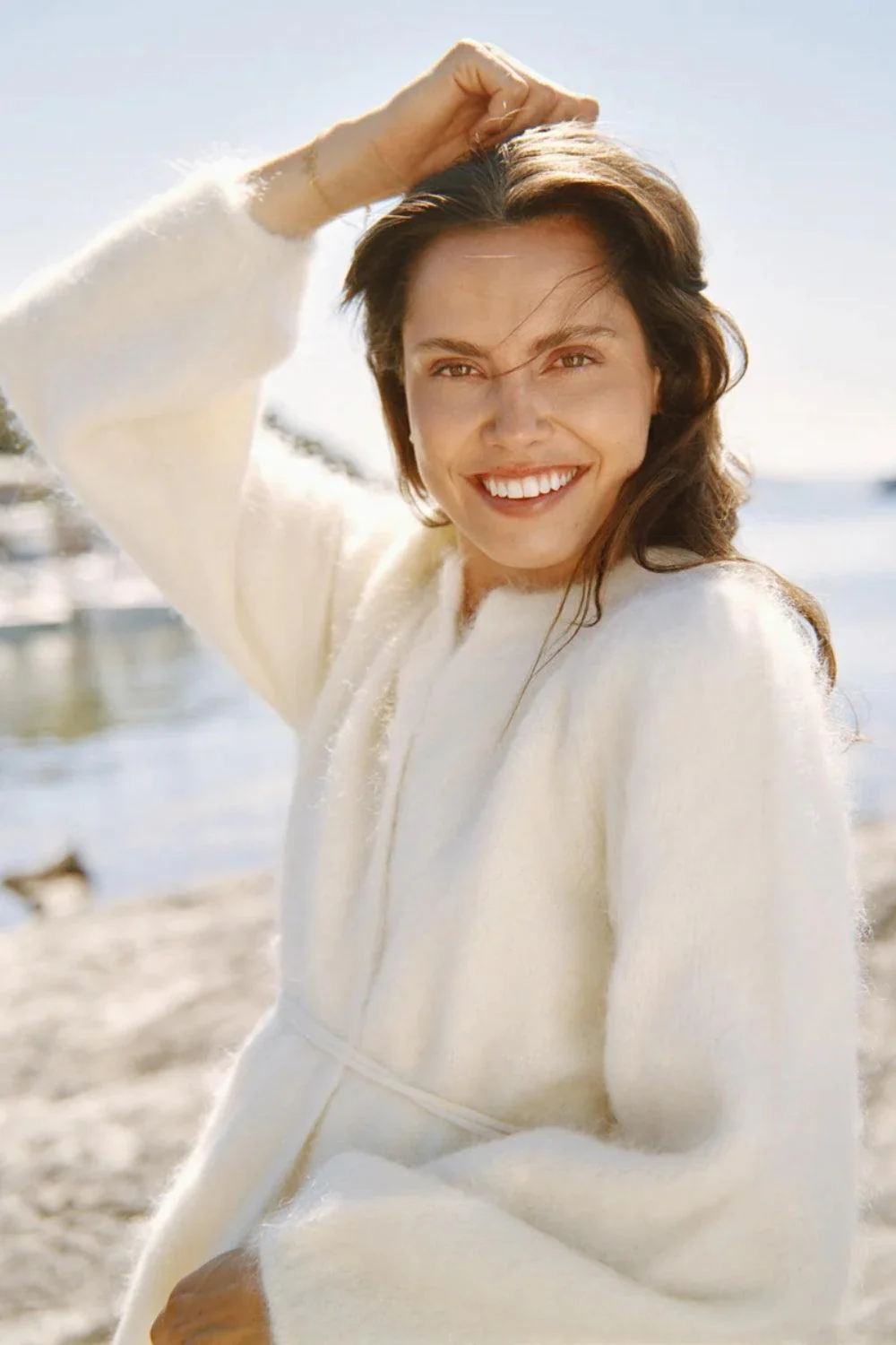 Fredrikke Chunky Cardigan Bright White - Image 2