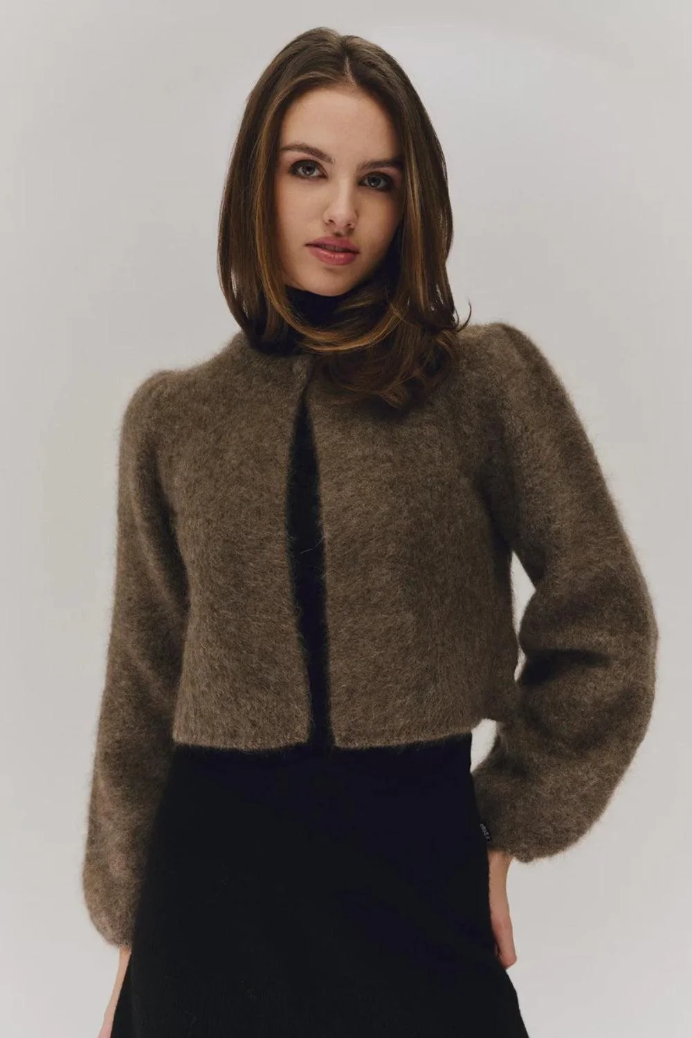 Amelia Chunky Cardigan Brown - Image 2