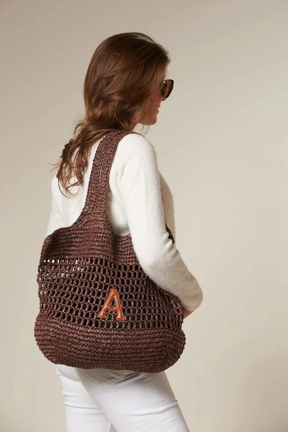 Raffia Tote Brown - Image 2
