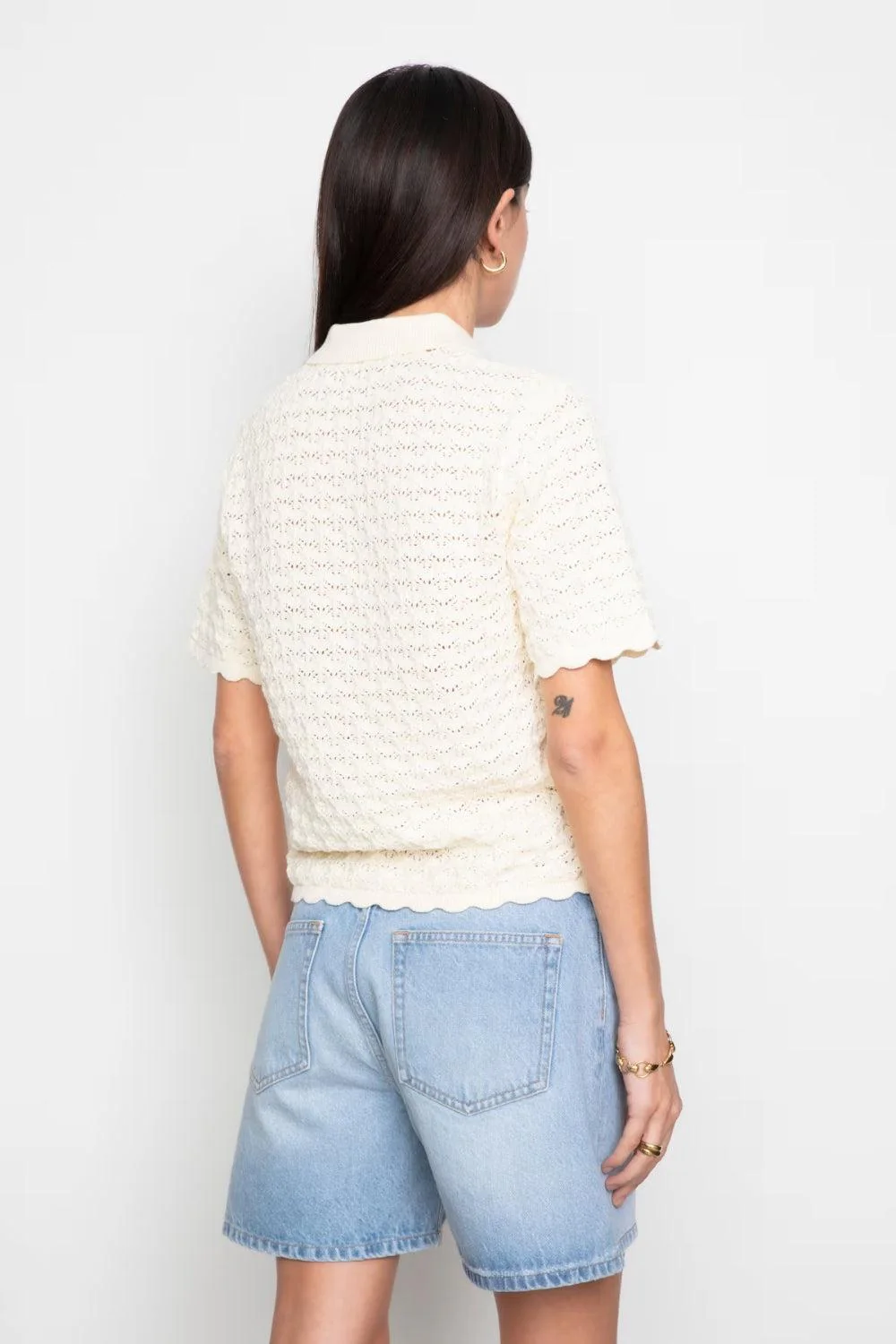 Gwen Knit Tee Cream - Image 6