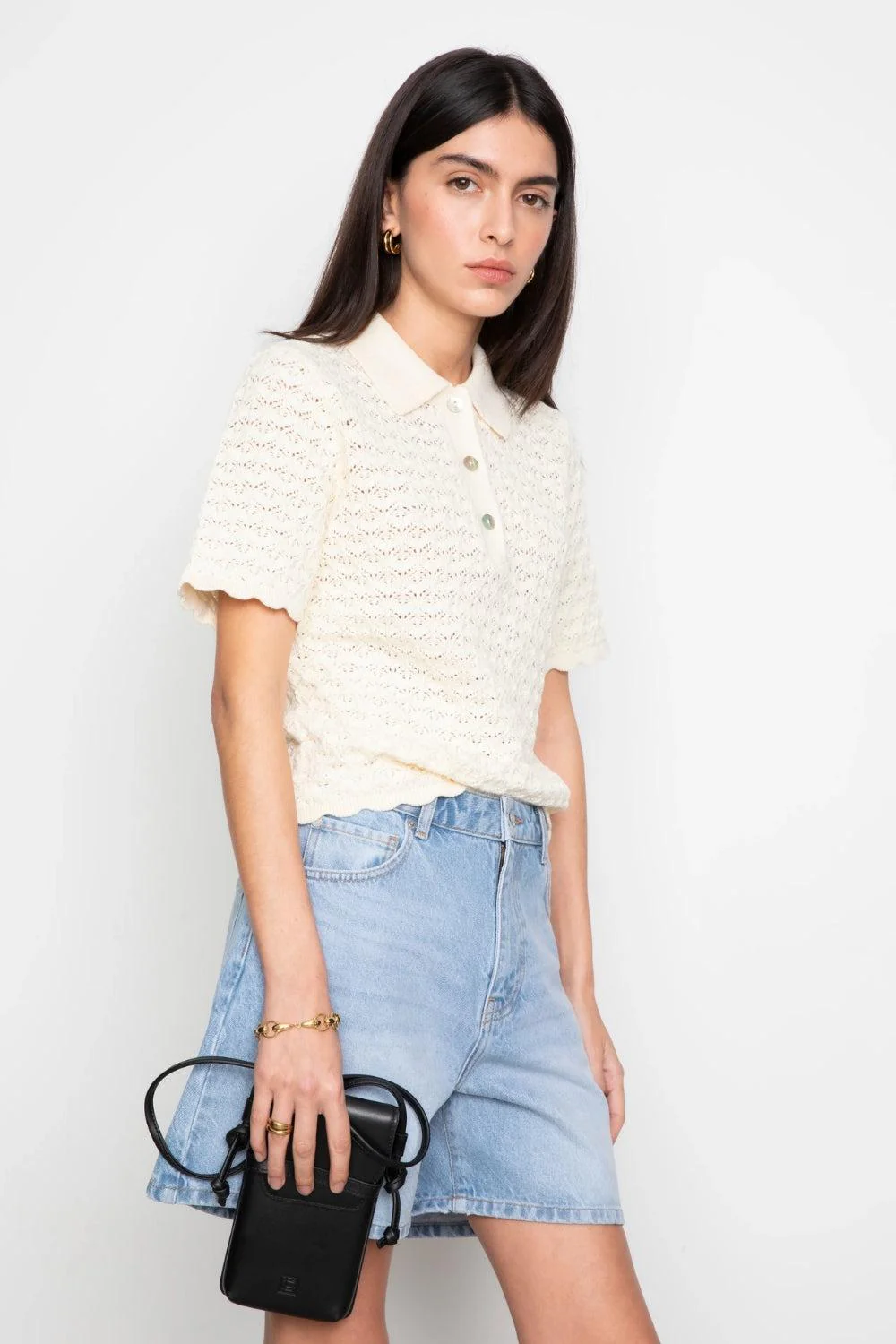 Gwen Knit Tee Cream - Image 7