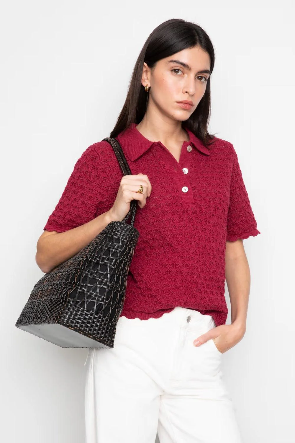 Gwen Knit Tee Berry - Image 2