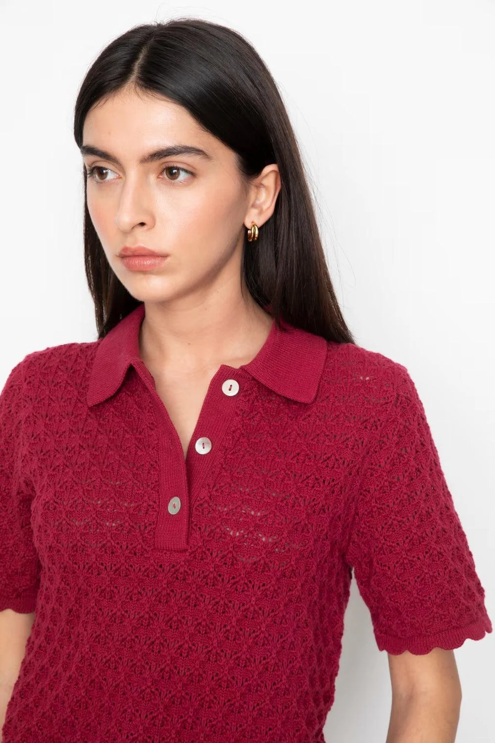 Gwen Knit Tee Berry - Image 3