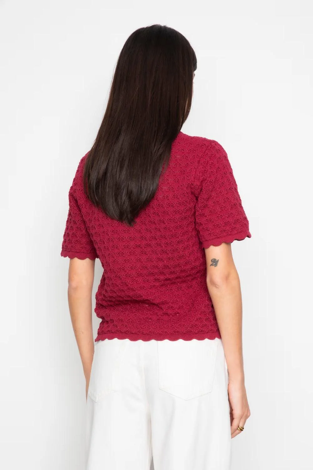 Gwen Knit Tee Berry - Image 4