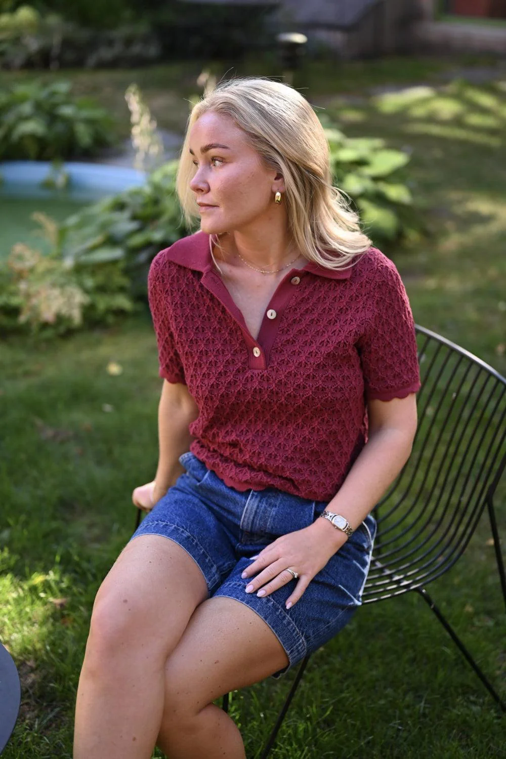 Gwen Knit Tee Berry - Image 5