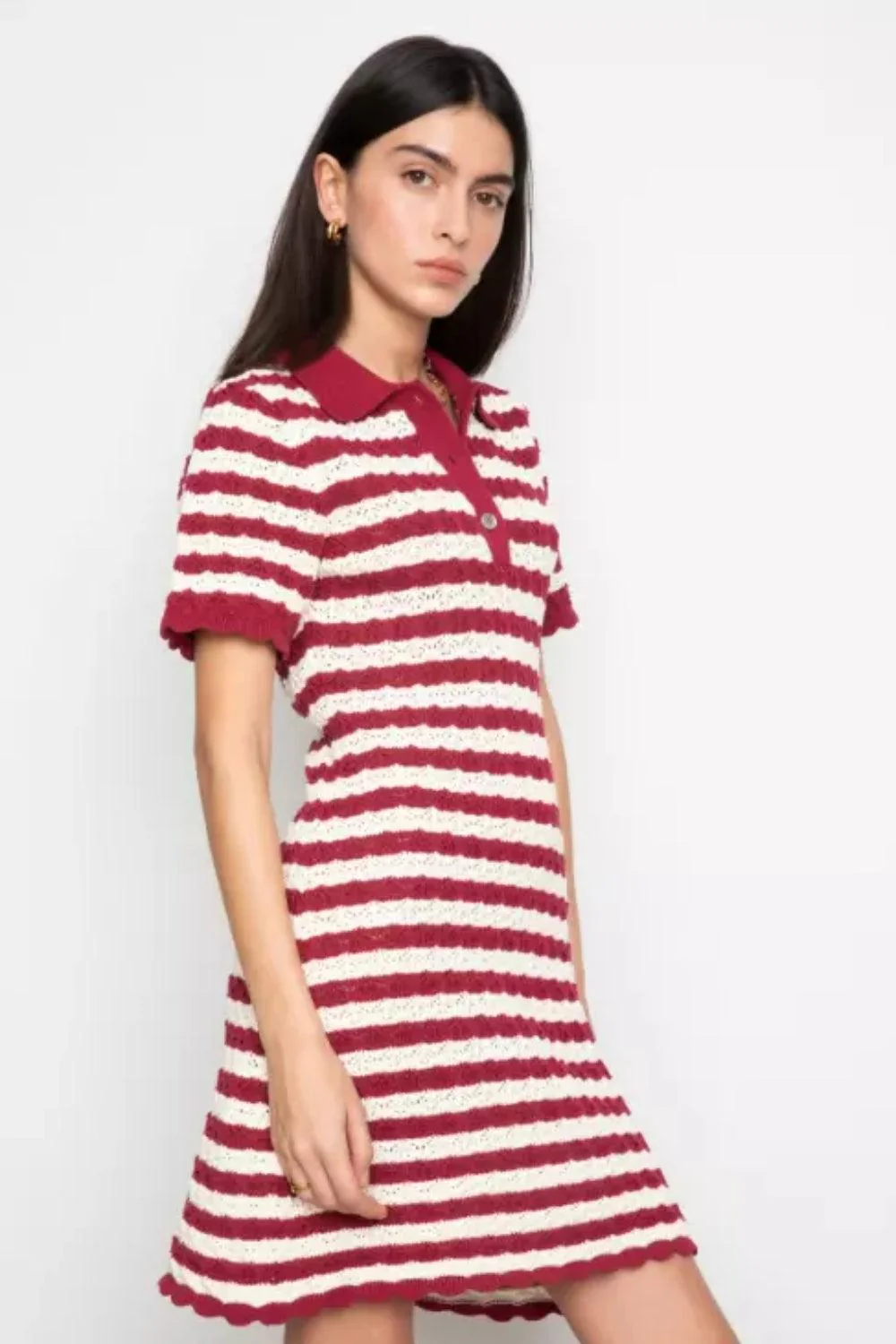 Emery Dress Berry Stripe - Image 2