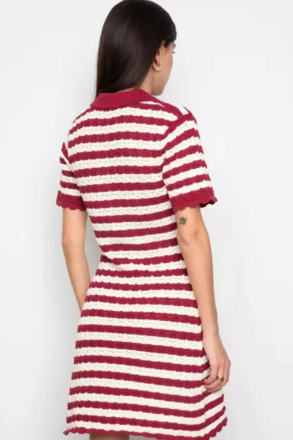 Emery Dress Berry Stripe - Image 3