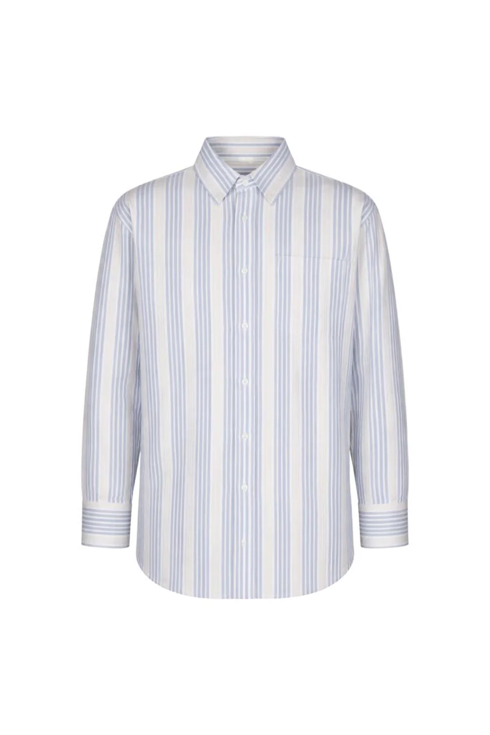 Bibi Crepe Shirt Blue Stripe