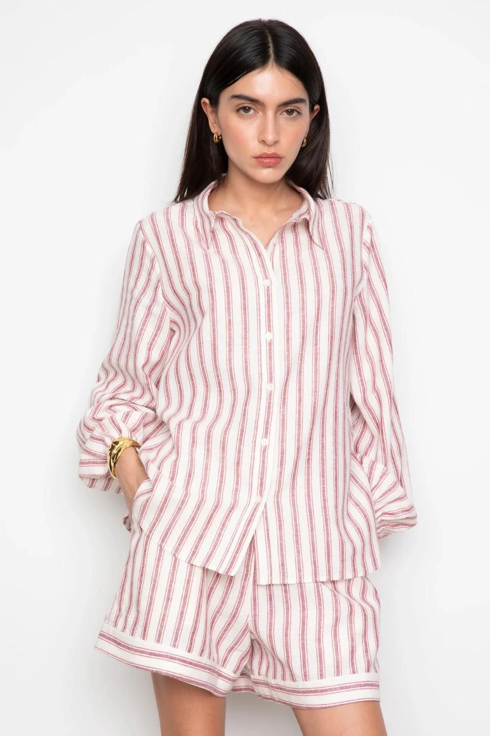 Fable Shirt Berry stripe - Image 3