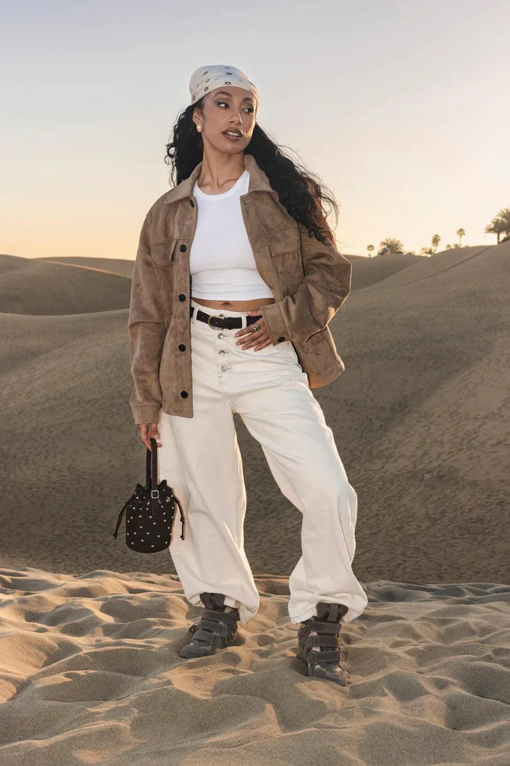 Mavis Taupe Suede - Image 7