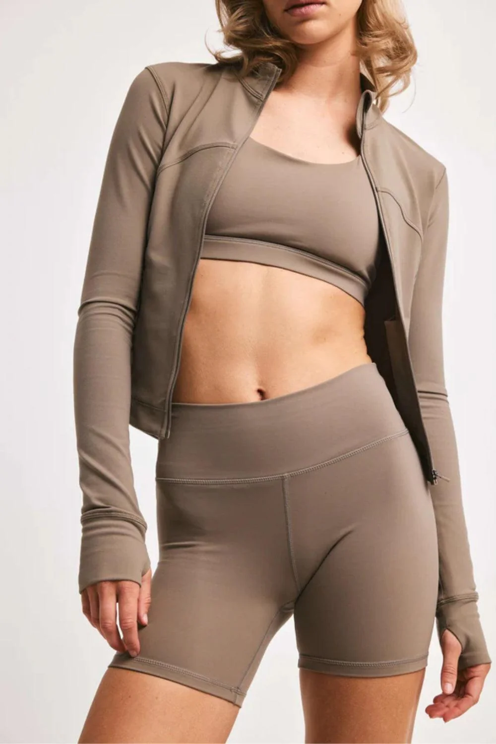 Sculptluxe Zip Jacket Truffle - Image 2