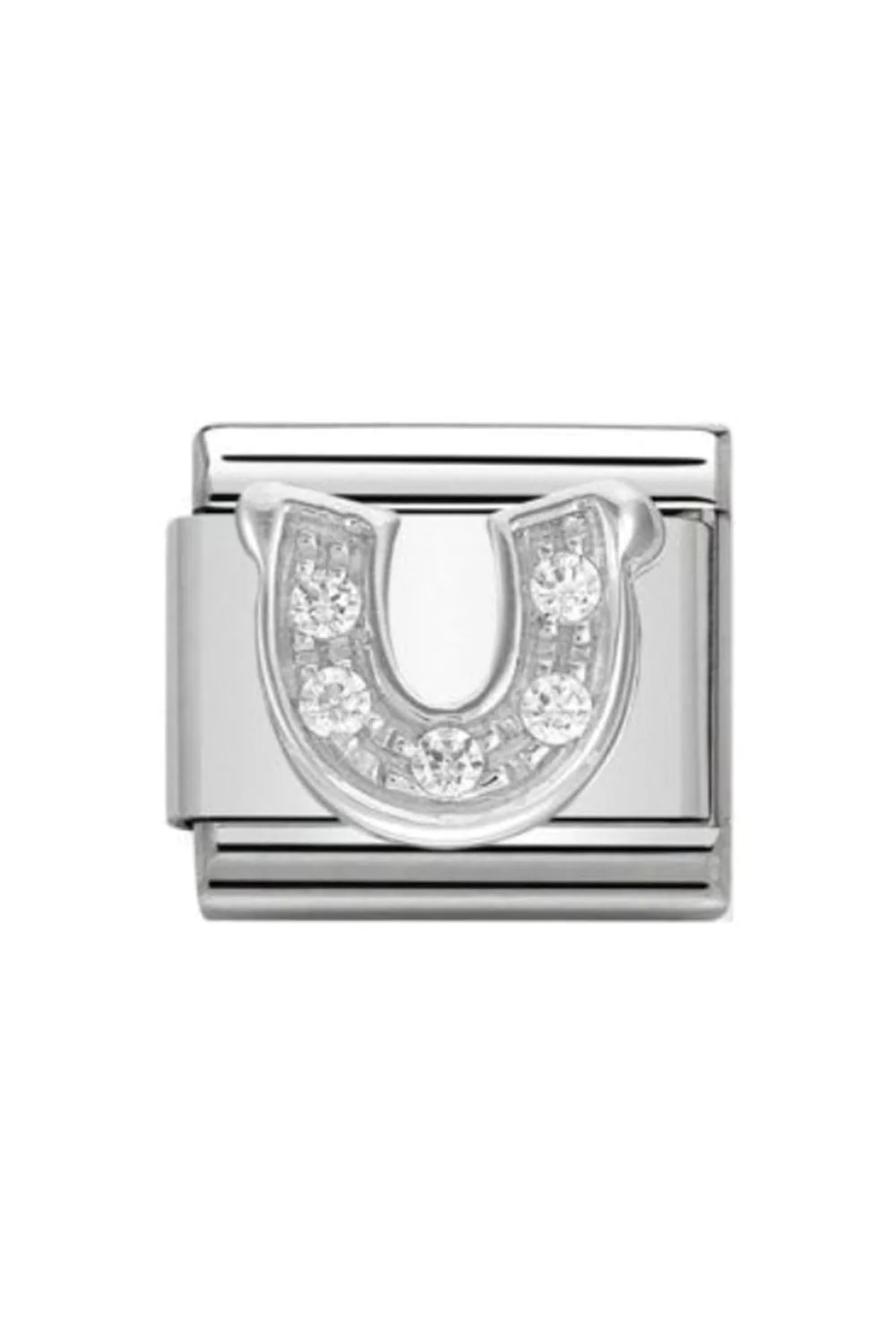 Symbols 925 Sterling Silver with CZ Horseshoe