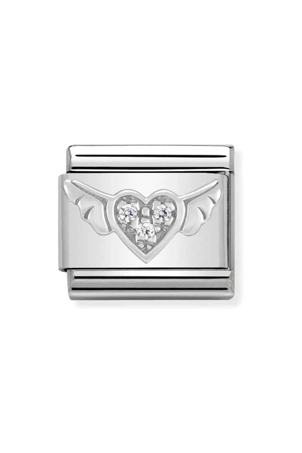 Symbols 925 Sterling Silver with CZ Flying heart