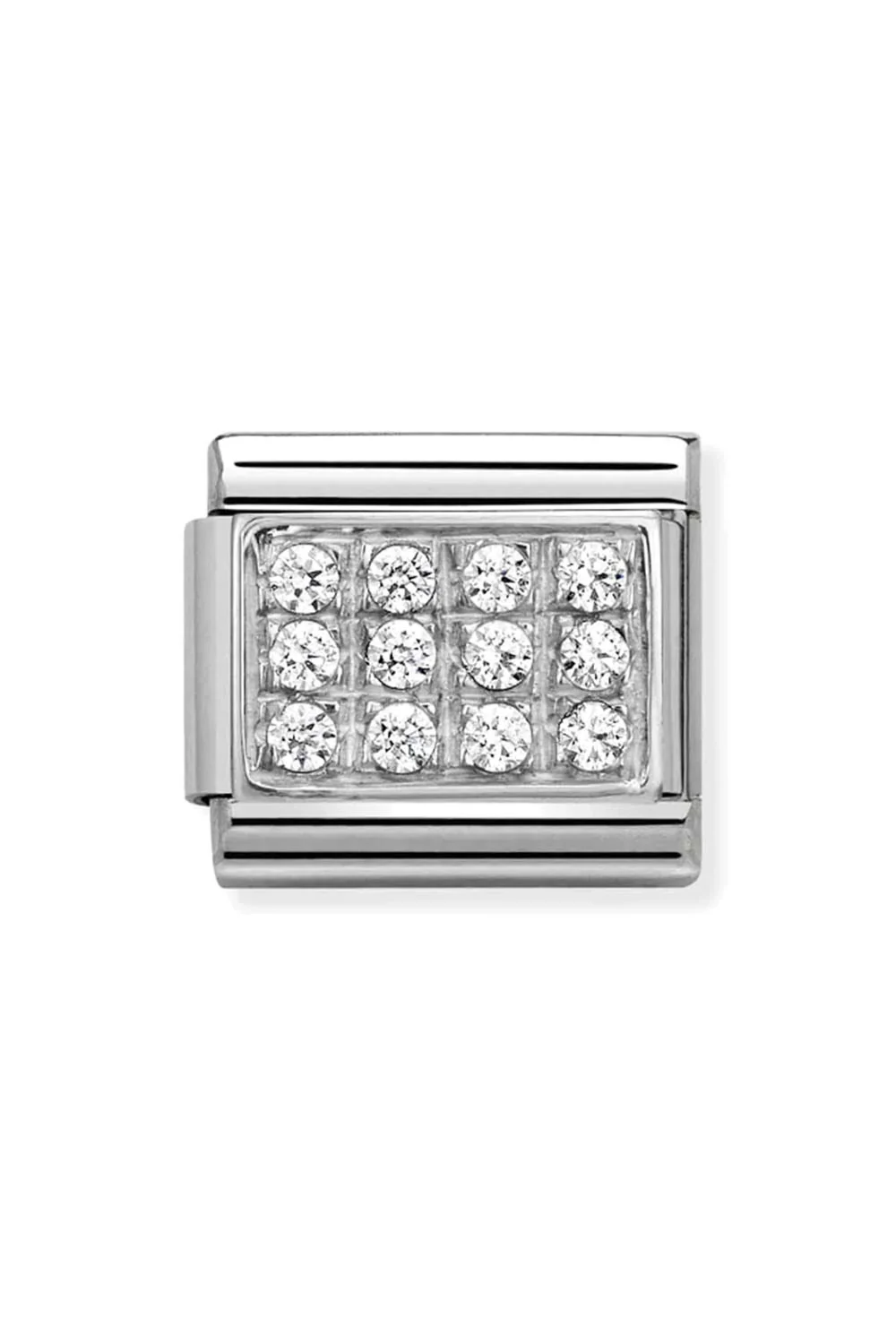 Pave 925 Sterling Silver and CZ white
