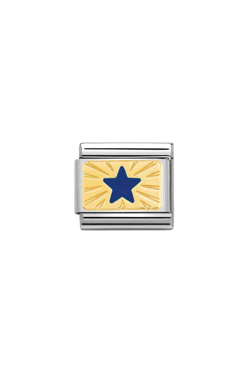 Plates 18k Gold & enamel Star Blue
